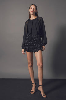 ENDLESS ROSE - Cut Out Mini Skort - SKORTS available at Objectrare