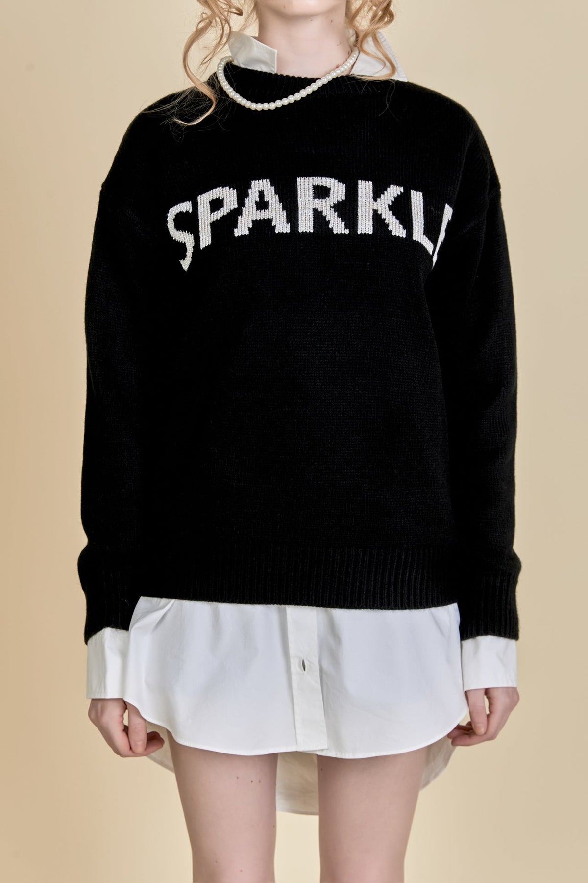 Sparkle Lettering Sweater