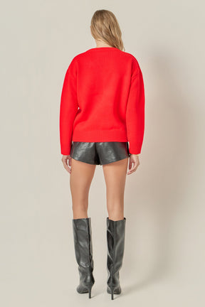ENGLISH FACTORY - Lettering Sweater - SWEATERS & KNITS available at Objectrare