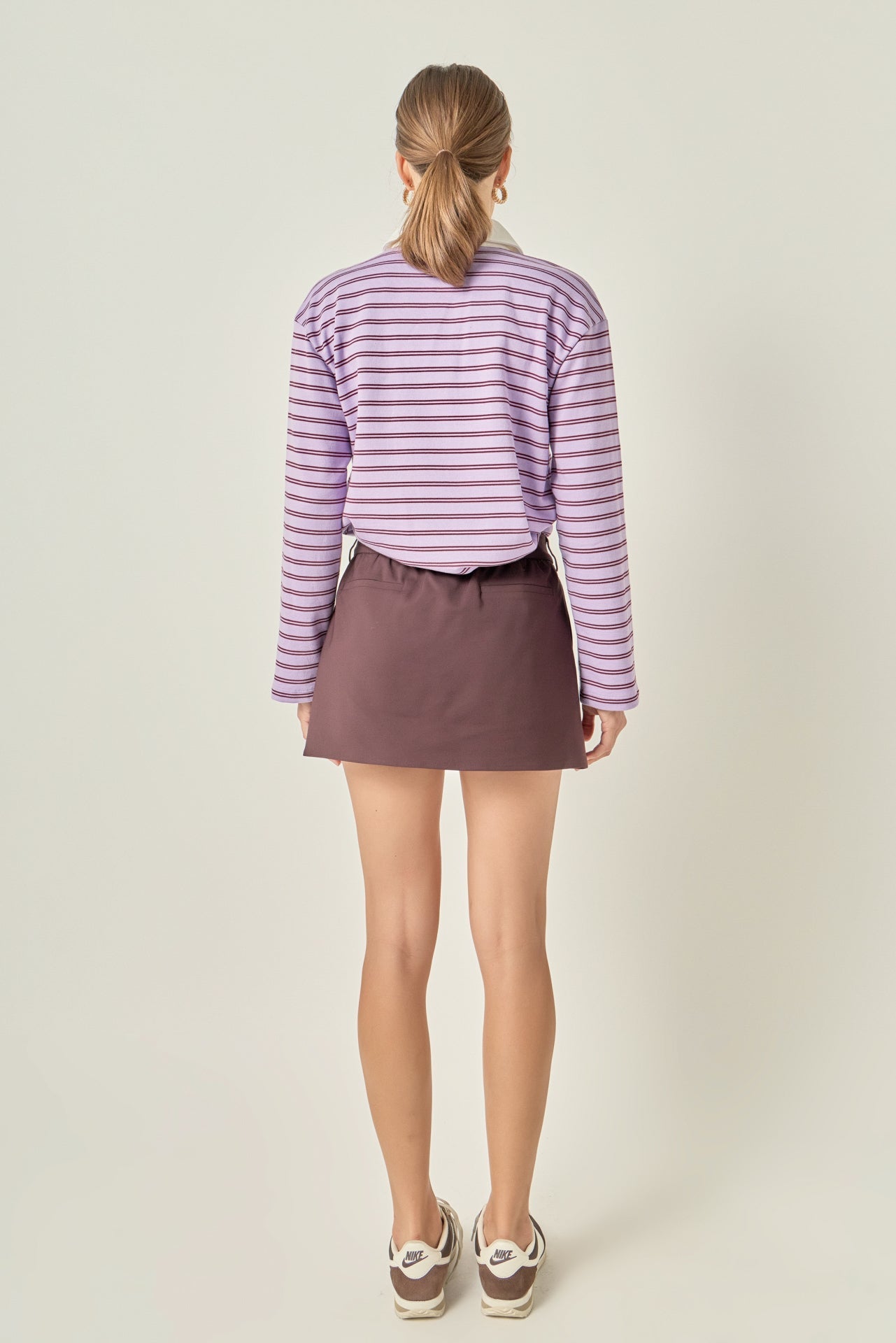 ENGLISH FACTORY - Striped Polo Knit Top - TOPS available at Objectrare