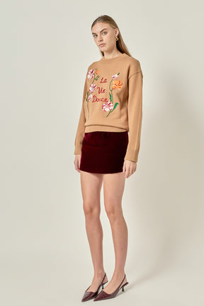 ENGLISH FACTORY - Flower Embroidery Sweater - SWEATERS & KNITS available at Objectrare