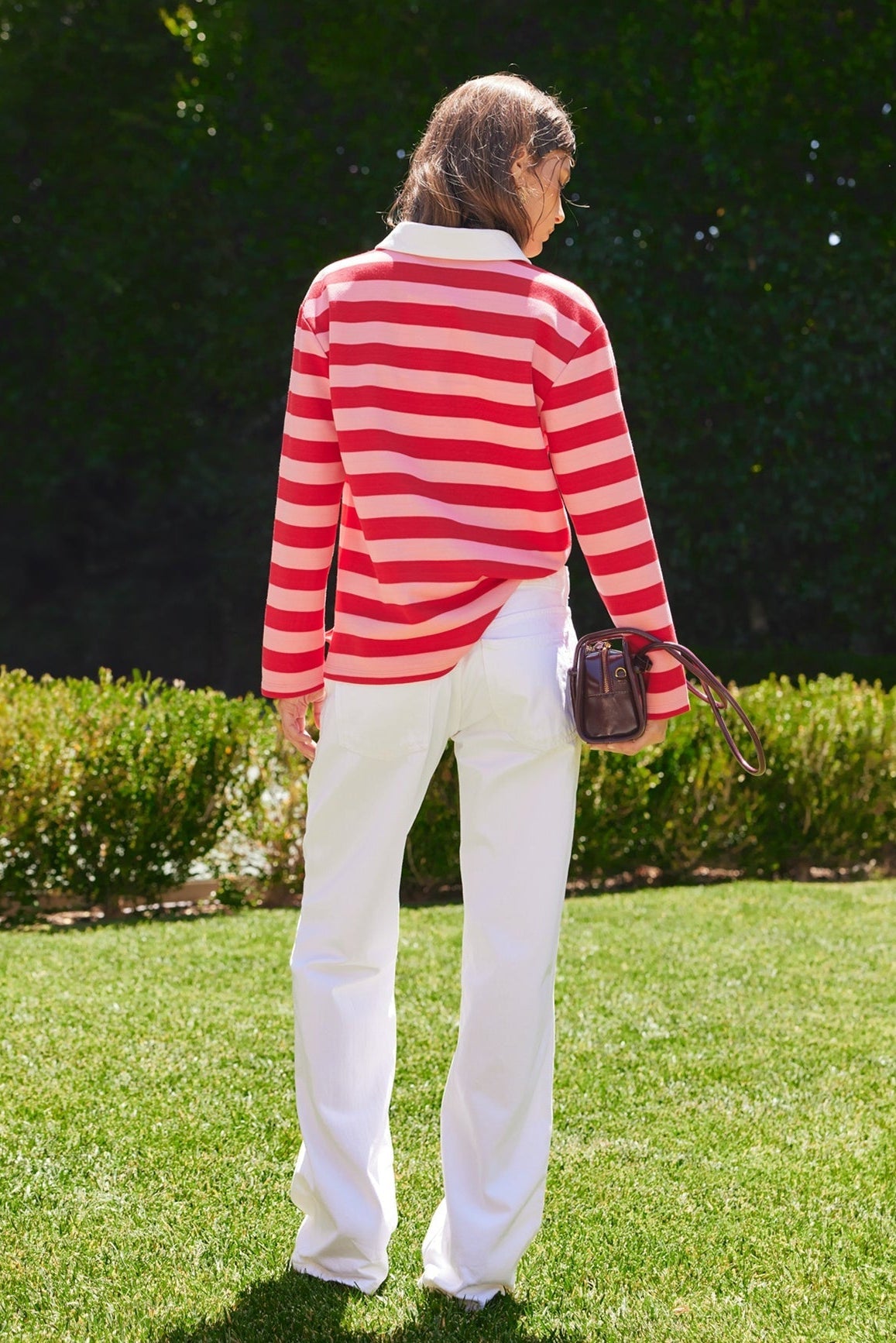 Striped Rugby Polo Top