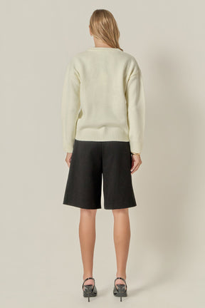 ENGLISH FACTORY - Cheers Lettering Sweater - SWEATERS & KNITS available at Objectrare