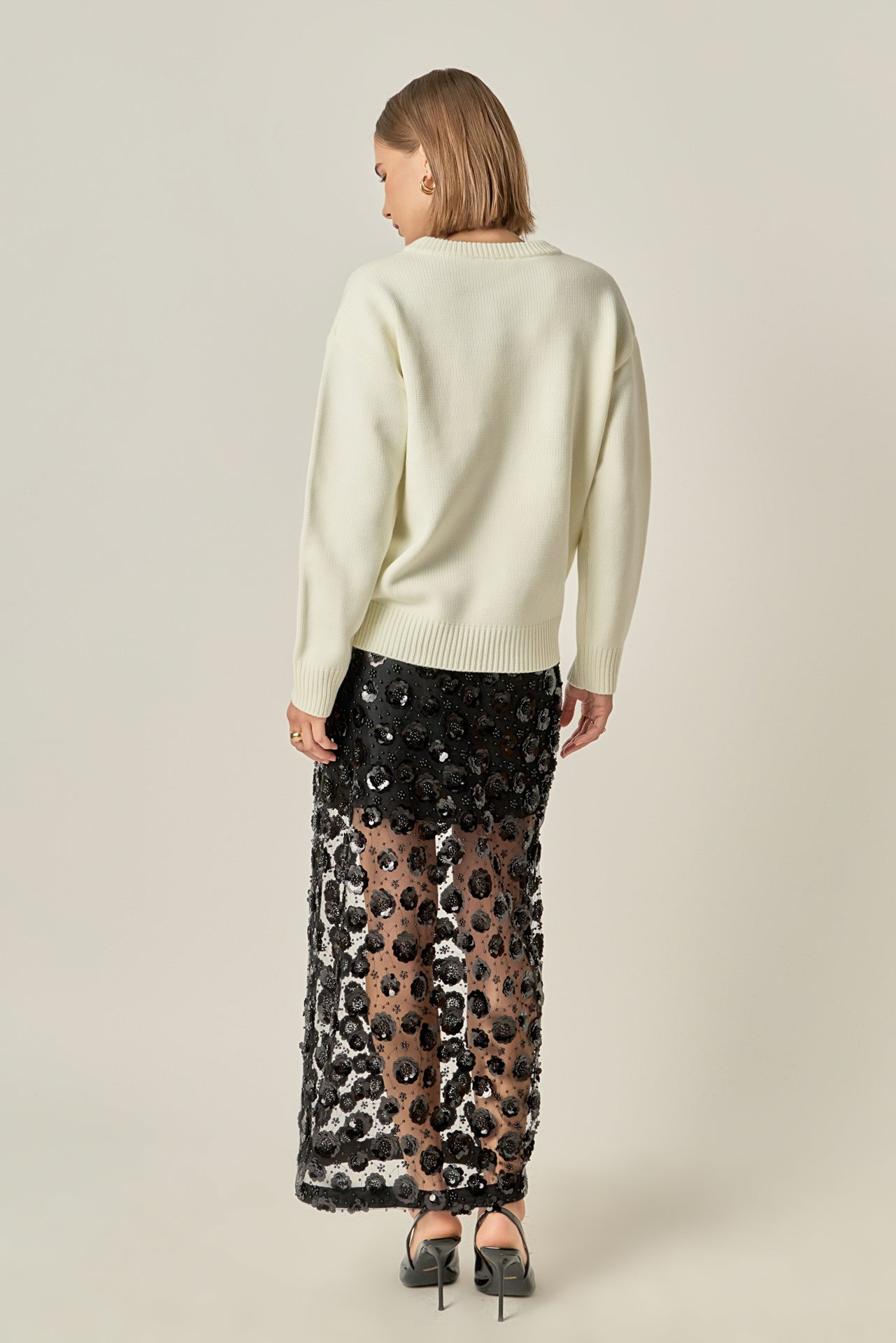 ENGLISH FACTORY - Cheers Lettering Sweater - SWEATERS & KNITS available at Objectrare