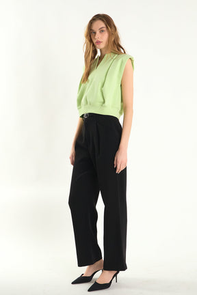 ENDLESS ROSE - Power Shoulder Sweatshirt - HOODIES & SWEATSHIRTS available at Objectrare