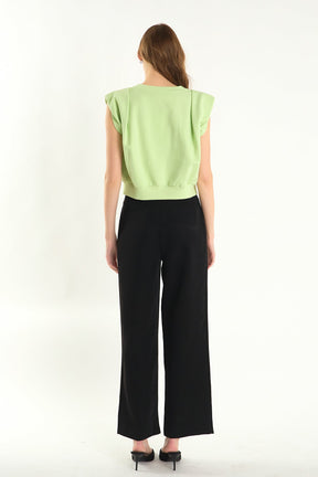 ENDLESS ROSE - Power Shoulder Sweatshirt - HOODIES & SWEATSHIRTS available at Objectrare