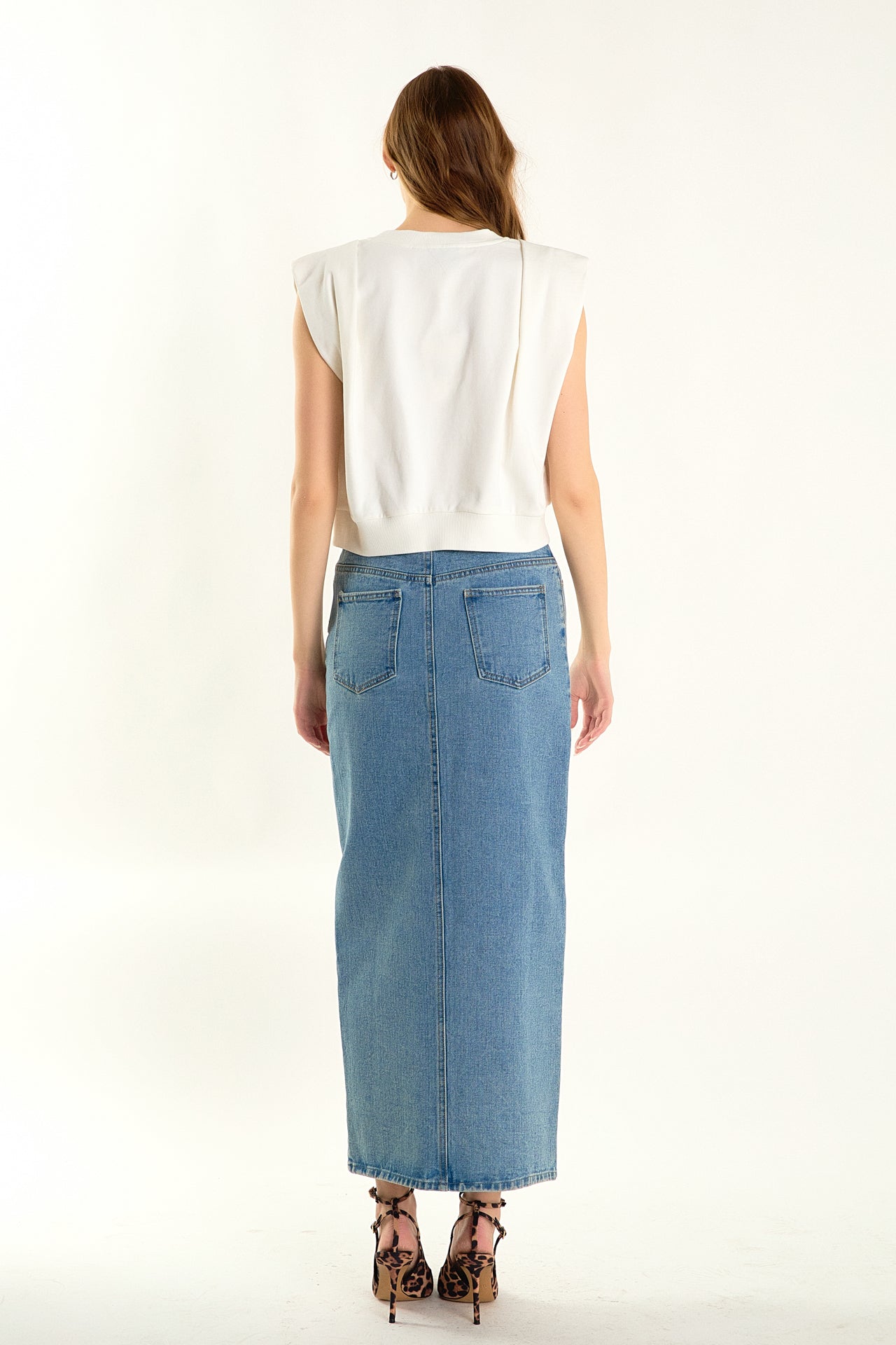 ENDLESS ROSE - Power Shoulder Sweatshirt - HOODIES & SWEATSHIRTS available at Objectrare