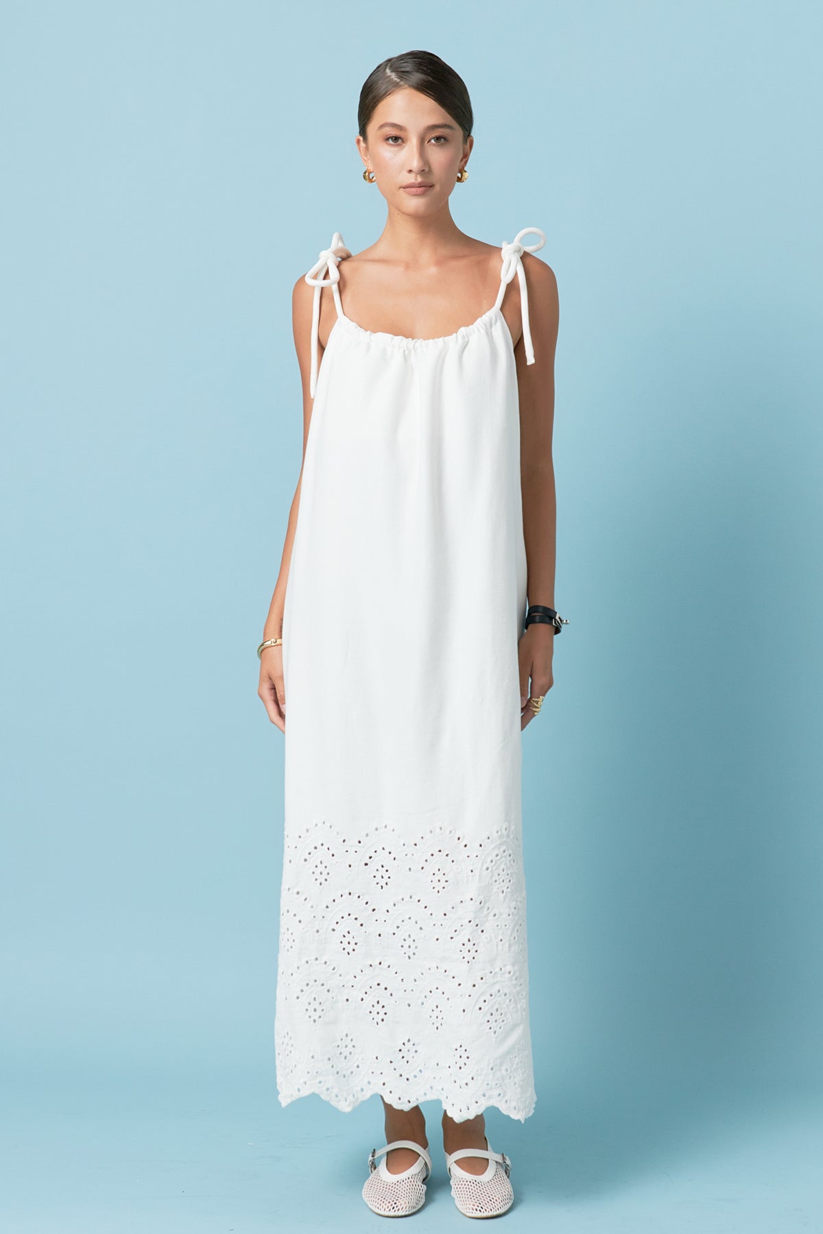 ENGLISH FACTORY - Linen Sleeveless Dress - DRESSES available at Objectrare