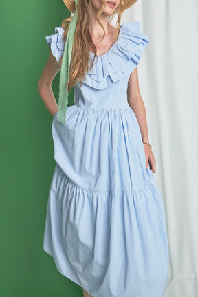 ENGLISH FACTORY - English Factory - Ruffle Maxi Dress - DRESSES available at Objectrare