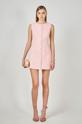 ENDLESS ROSE - Sequin Novelty Sleeveless Mini Dress - DRESSES available at Objectrare