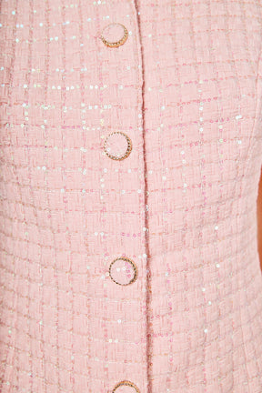 ENDLESS ROSE - Sequin Novelty Sleeveless Mini Dress - DRESSES available at Objectrare