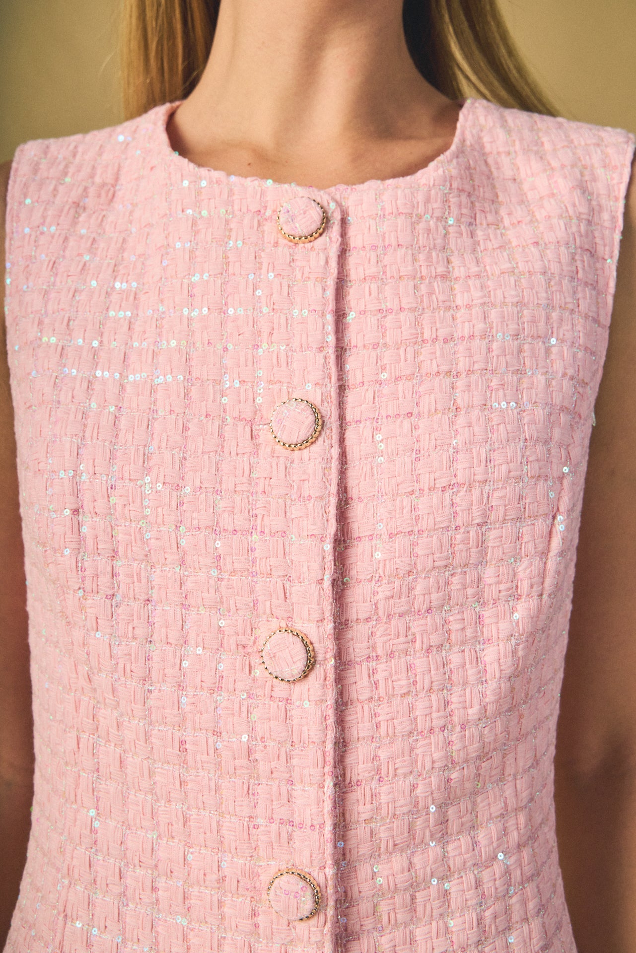 ENDLESS ROSE - Sequin Novelty Sleeveless Mini Dress - DRESSES available at Objectrare