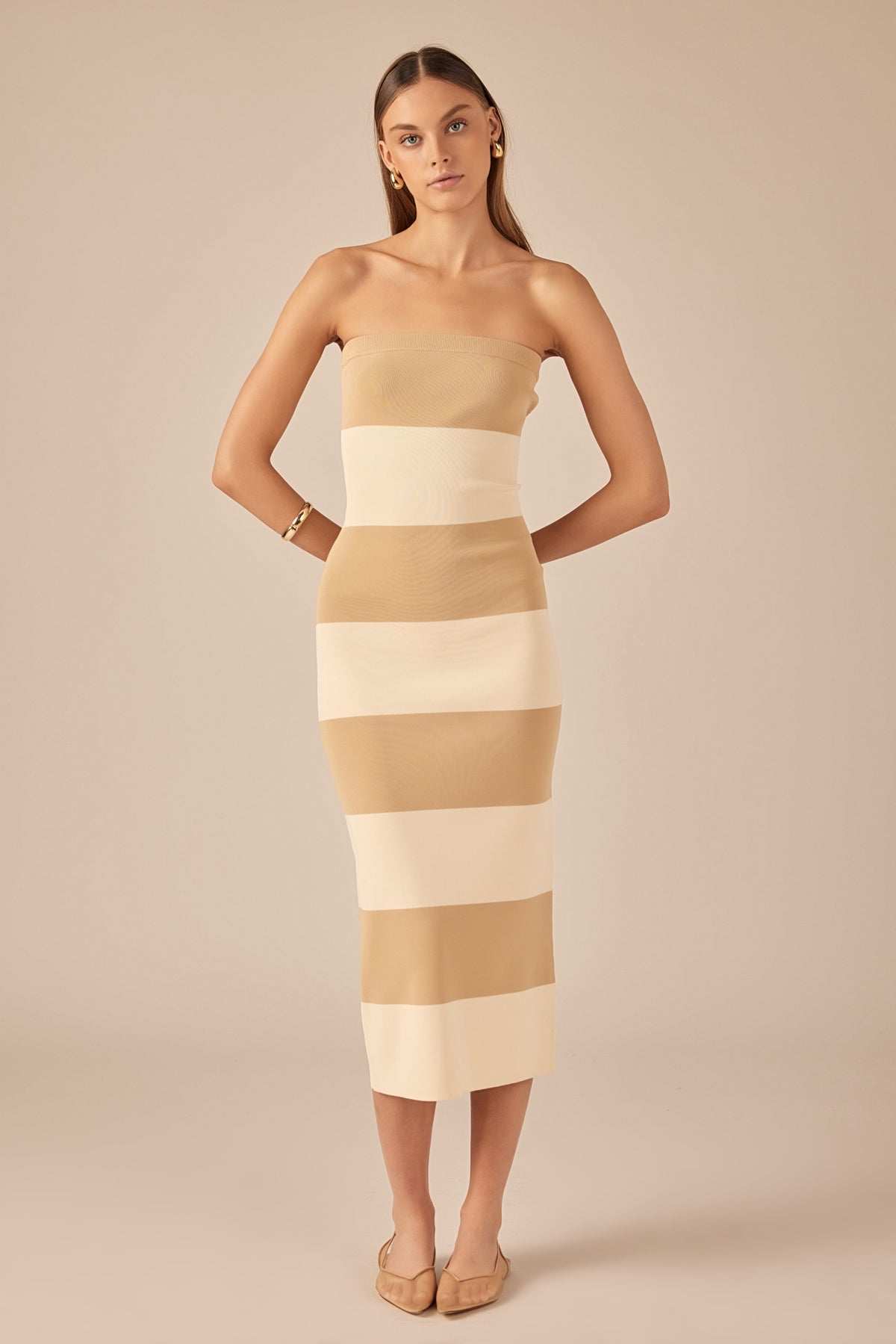 Stripe Tube Maxi Dress
