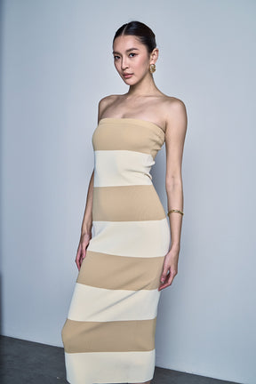 ENDLESS ROSE - Stripe Tube Maxi Dress - DRESSES available at Objectrare