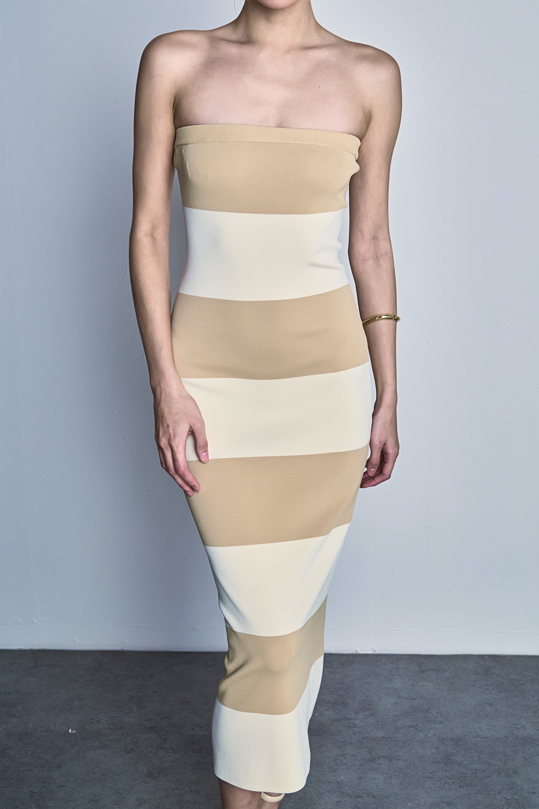 ENDLESS ROSE - Stripe Tube Maxi Dress - DRESSES available at Objectrare