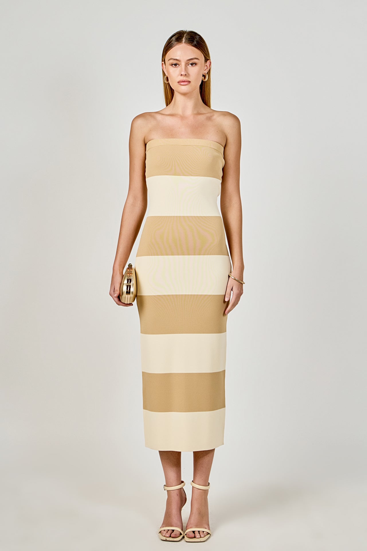 ENDLESS ROSE - Stripe Tube Maxi Dress - DRESSES available at Objectrare