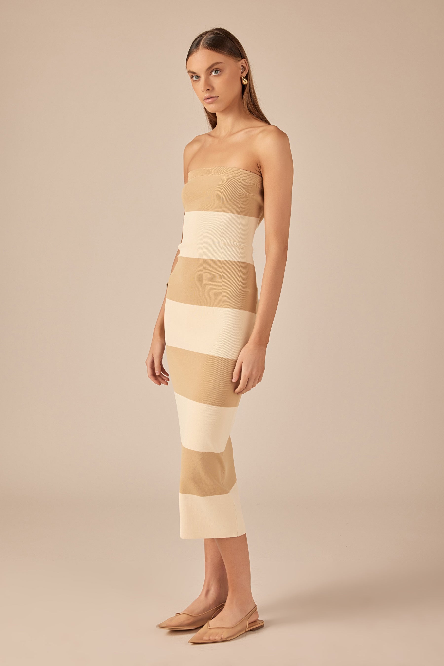 Stripe Tube Maxi Dress