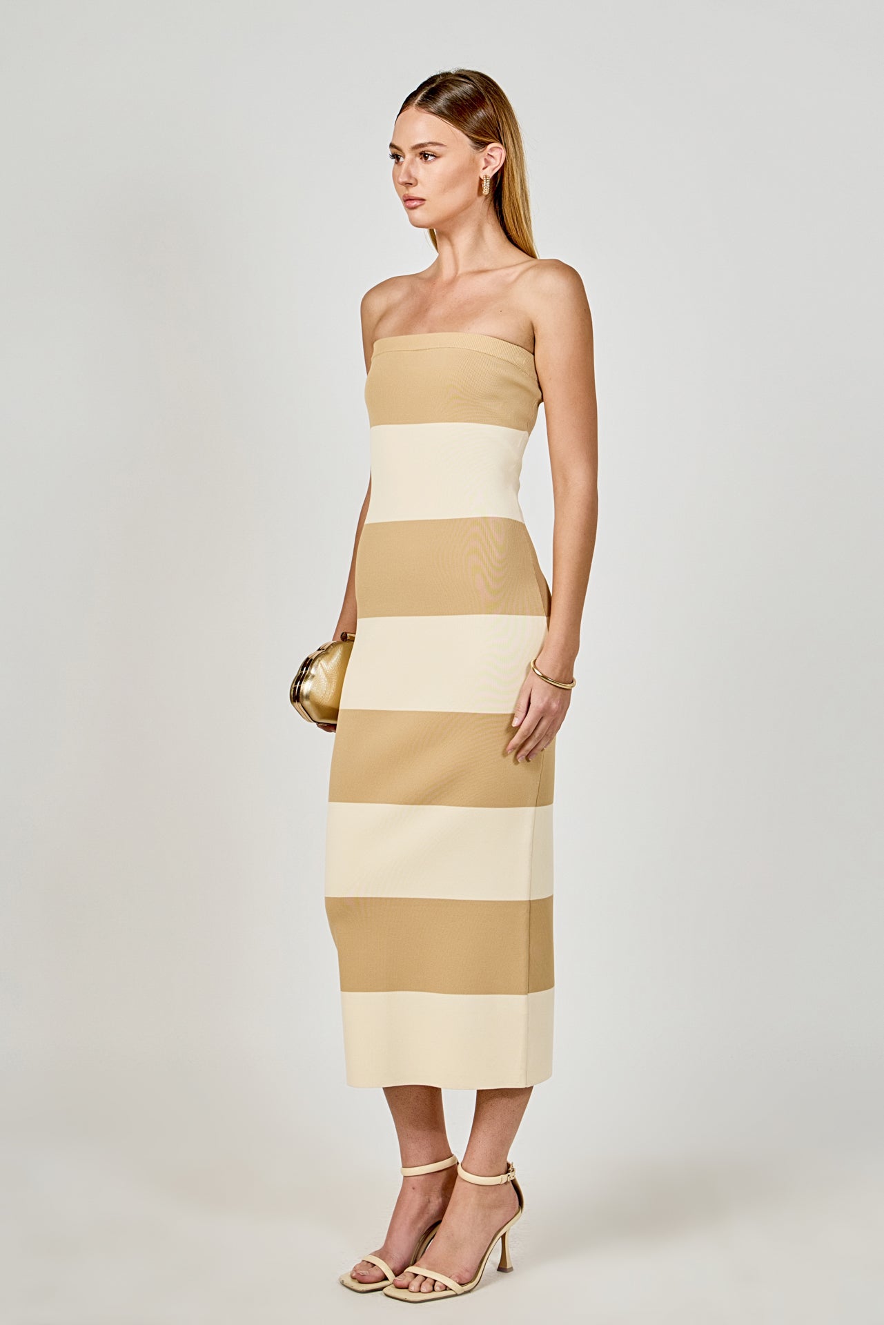 ENDLESS ROSE - Stripe Tube Maxi Dress - DRESSES available at Objectrare
