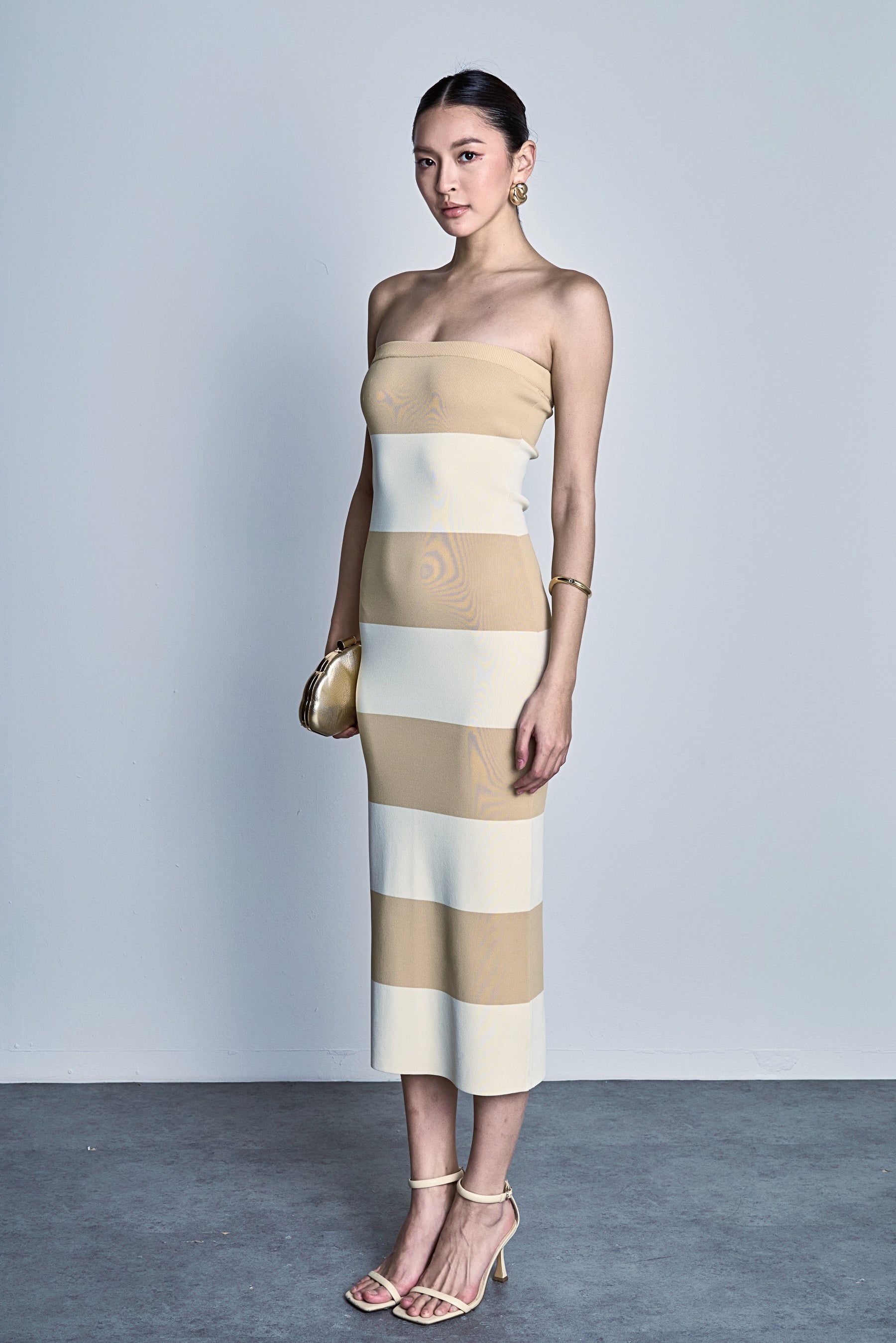ENDLESS ROSE - Stripe Tube Maxi Dress - DRESSES available at Objectrare