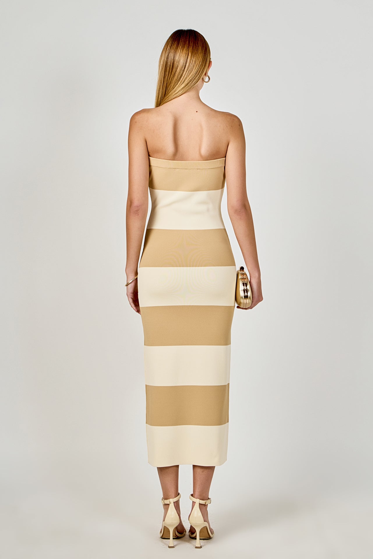 ENDLESS ROSE - Stripe Tube Maxi Dress - DRESSES available at Objectrare