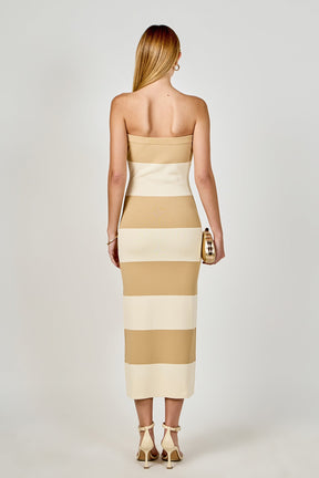ENDLESS ROSE - Stripe Tube Maxi Dress - DRESSES available at Objectrare