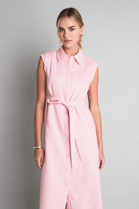 ENGLISH FACTORY - Linen Shirt Midi Dress - DRESSES available at Objectrare