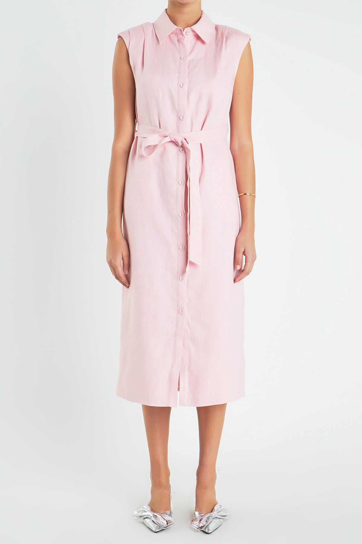 ENGLISH FACTORY - Linen Shirt Midi Dress - DRESSES available at Objectrare