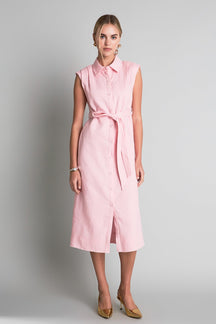 ENGLISH FACTORY - Linen Shirt Midi Dress - DRESSES available at Objectrare