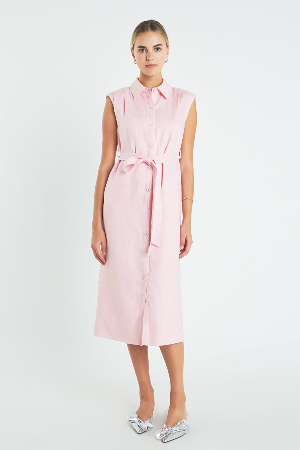 ENGLISH FACTORY - Linen Shirt Midi Dress - DRESSES available at Objectrare