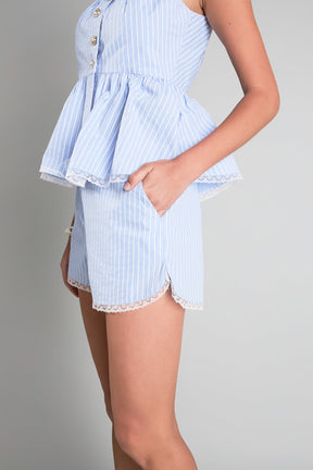 ENGLISH FACTORY - English Factory - Striped Shorts - SHORTS available at Objectrare