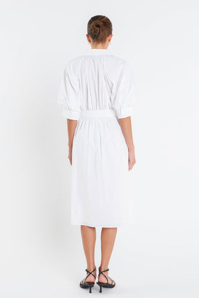 ENGLISH FACTORY - English Factory - Shrined Short Sleeves Shirt Dress - DRESSES available at Objectrare