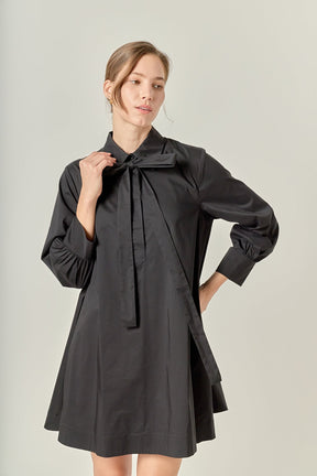 ENGLISH FACTORY - Bow Shirt Dress - DRESSES available at Objectrare