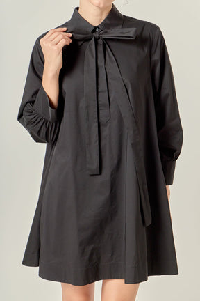 ENGLISH FACTORY - Bow Shirt Dress - DRESSES available at Objectrare