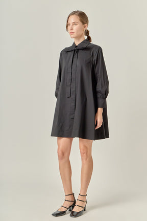 ENGLISH FACTORY - Bow Shirt Dress - DRESSES available at Objectrare