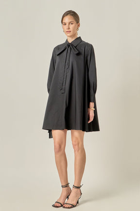 ENGLISH FACTORY - Bow Shirt Dress - DRESSES available at Objectrare