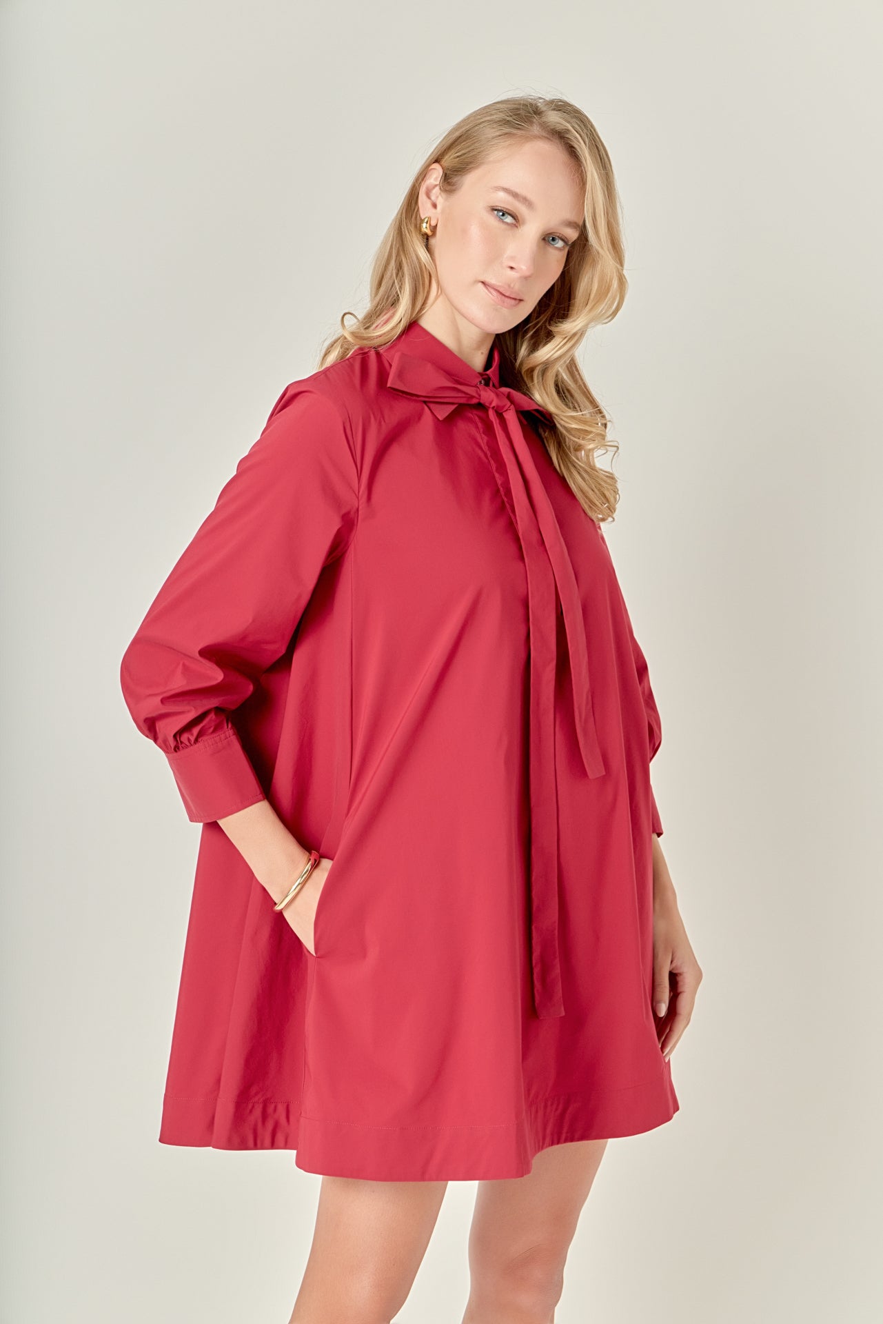 ENGLISH FACTORY - Bow Shirt Dress - DRESSES available at Objectrare
