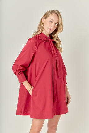 ENGLISH FACTORY - Bow Shirt Dress - DRESSES available at Objectrare