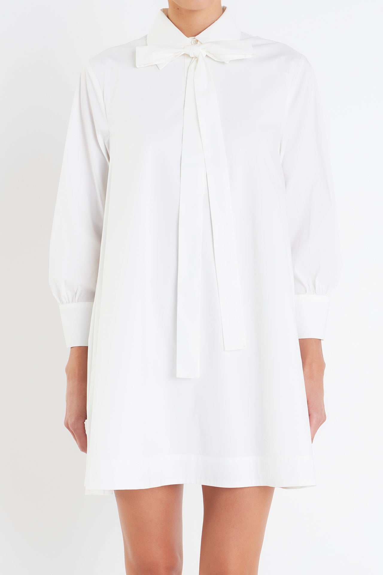 ENGLISH FACTORY - Bow Shirt Dress - DRESSES available at Objectrare