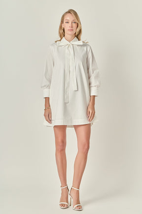 ENGLISH FACTORY - Bow Shirt Dress - DRESSES available at Objectrare