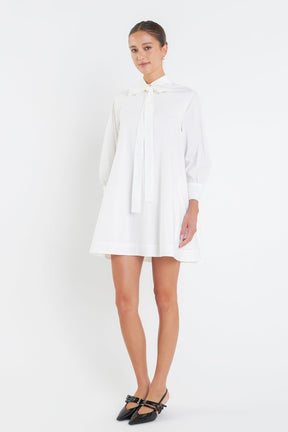 ENGLISH FACTORY - Bow Shirt Dress - DRESSES available at Objectrare