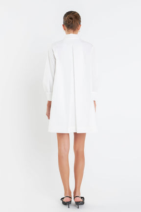 ENGLISH FACTORY - Bow Shirt Dress - DRESSES available at Objectrare