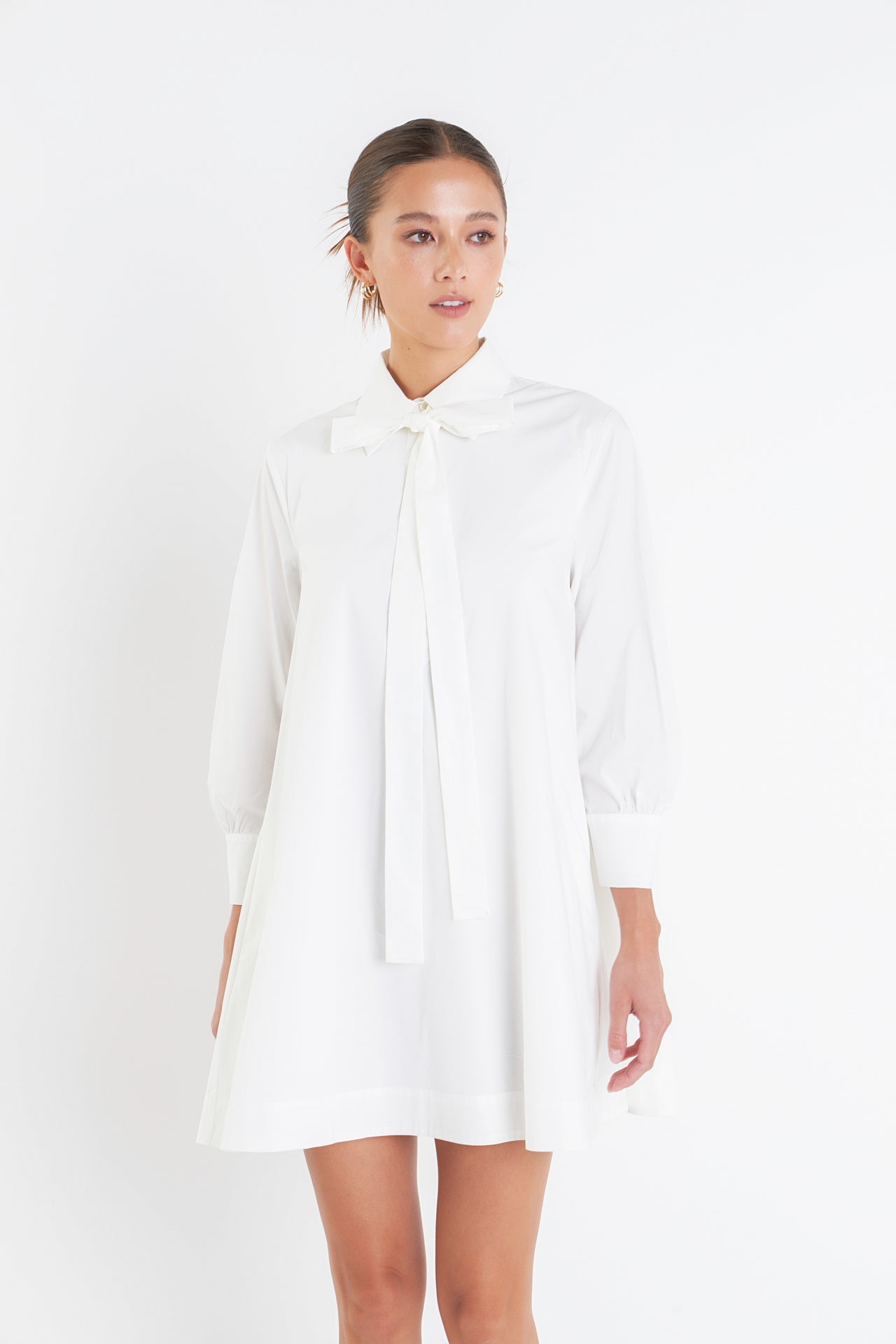 ENGLISH FACTORY - Bow Shirt Dress - DRESSES available at Objectrare