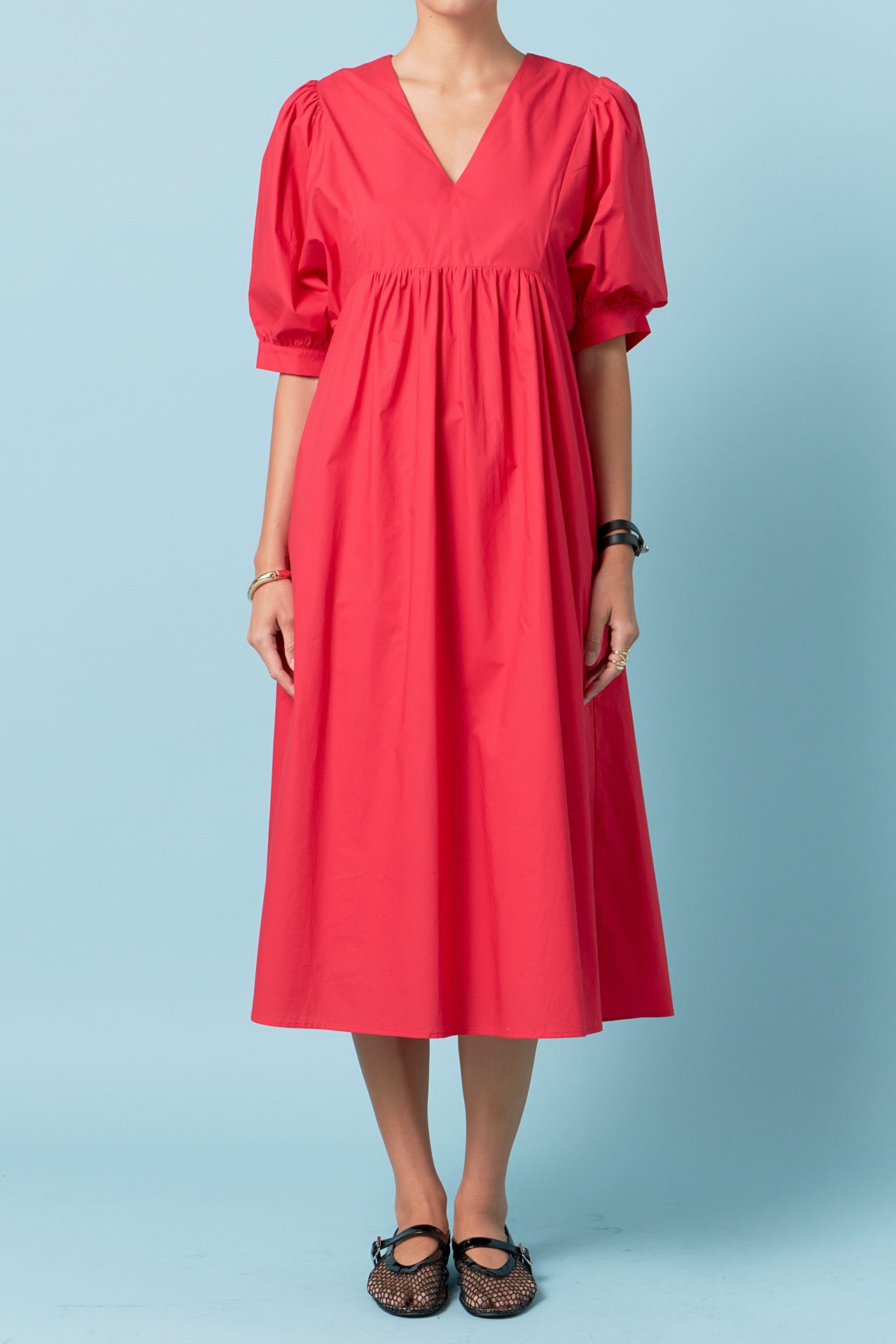 ENGLISH FACTORY - Back Bow Detail Midi Dress - DRESSES available at Objectrare