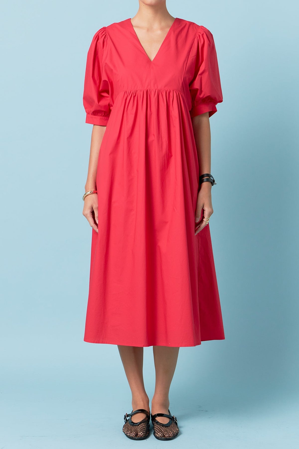 ENGLISH FACTORY - Back Bow Detail Midi Dress - DRESSES available at Objectrare