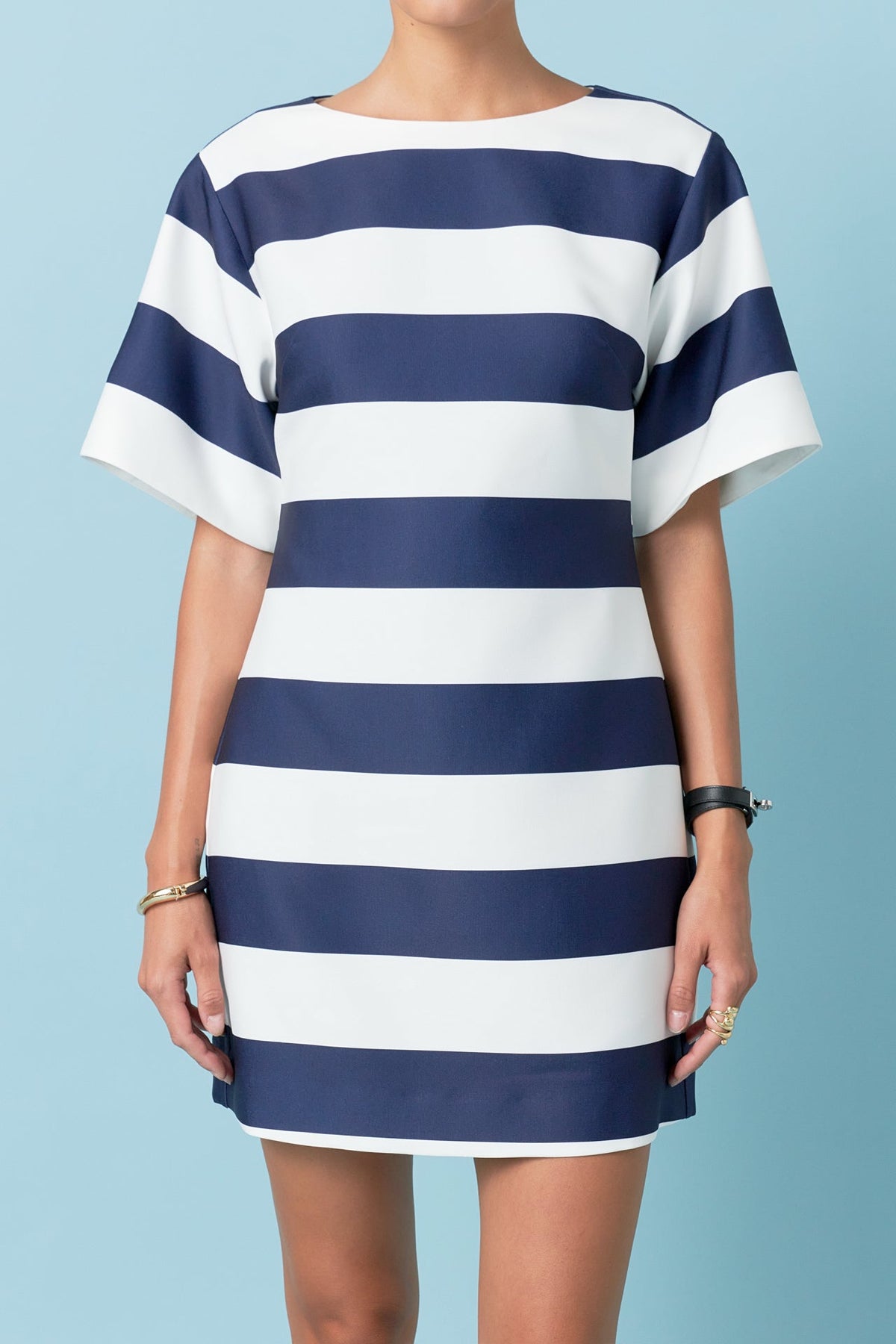 ENGLISH FACTORY - Bold Stripe Mini Dress - DRESSES available at Objectrare