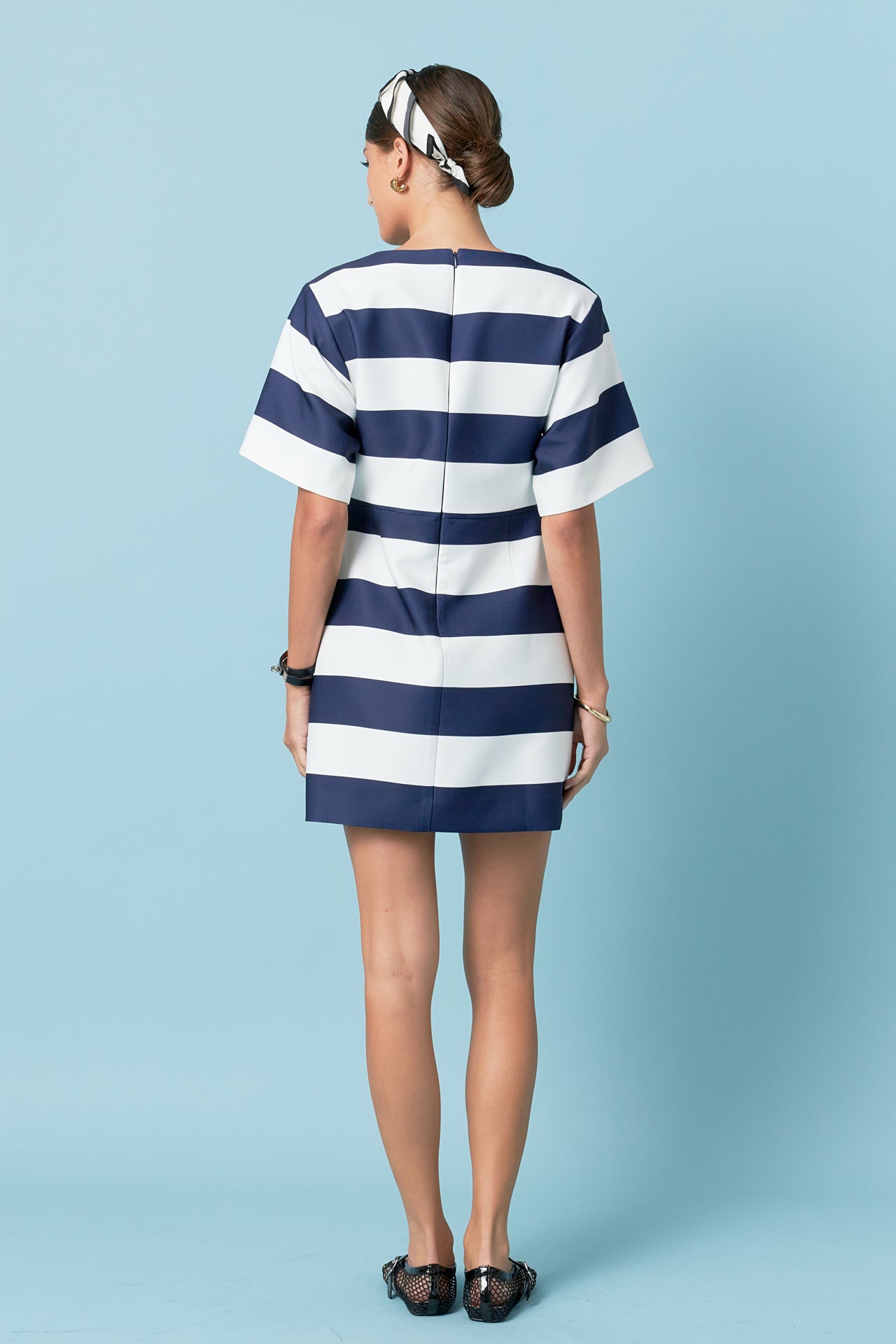 ENGLISH FACTORY - English Factory - Bold Stripe Mini Dress - DRESSES available at Objectrare