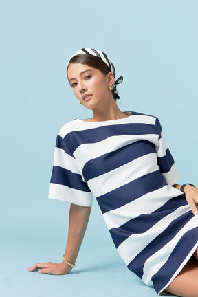 ENGLISH FACTORY - English Factory - Bold Stripe Mini Dress - DRESSES available at Objectrare