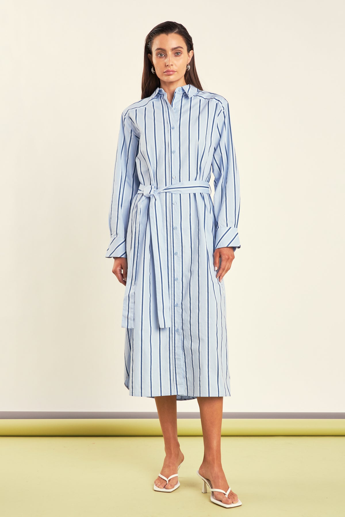 GREY LAB - Striped Maxi Shirt Dress - DRESSES available at Objectrare
