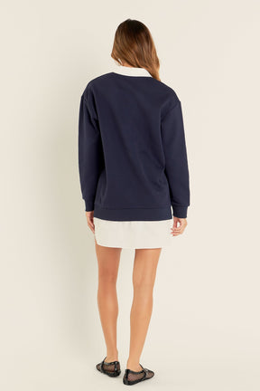 ENGLISH FACTORY - Mix Media Dress - DRESSES available at Objectrare