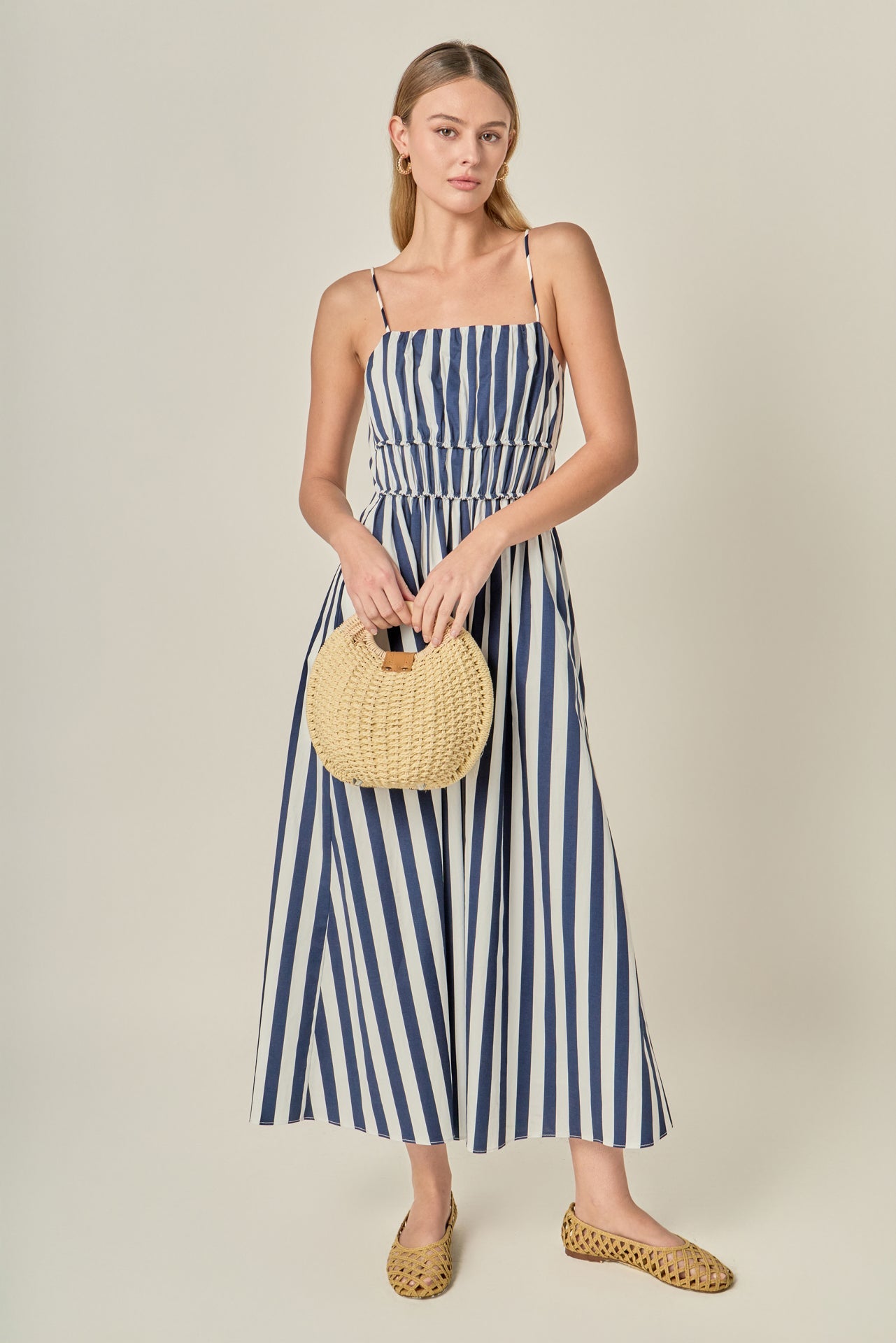 ENGLISH FACTORY - Stripe Sleeveless Maxi Dress - DRESSES available at Objectrare